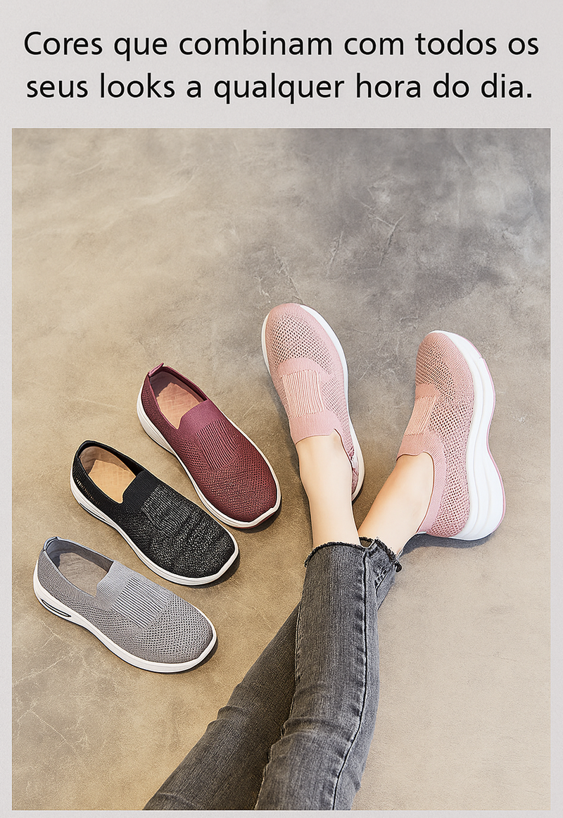 Tênis Ortopédico Feminino Confort All Flex - Estilo, leveza e conforto aos seus pés.