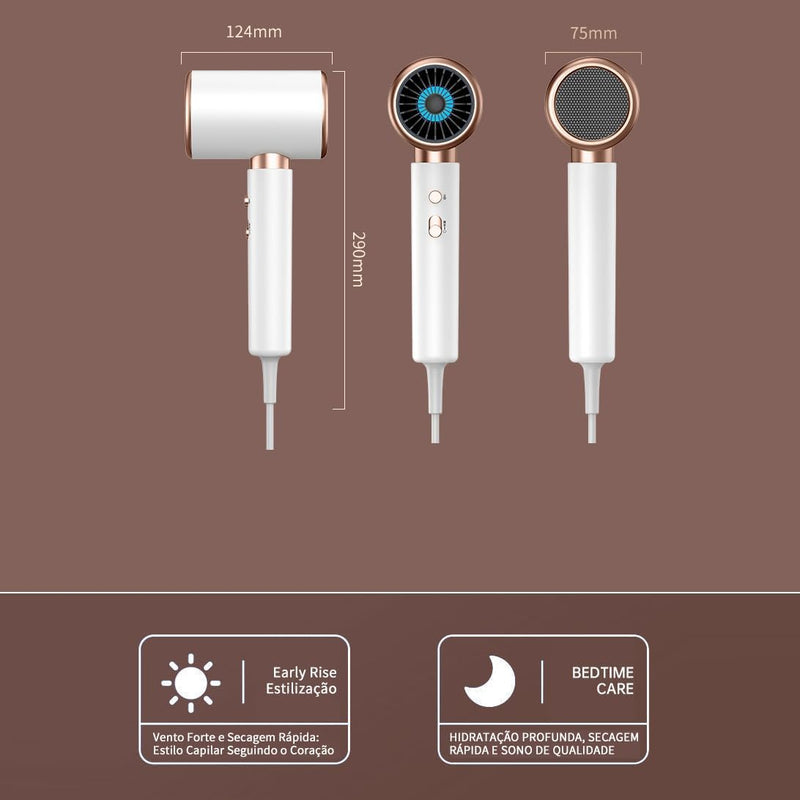 Secador Pro Lisséa - Seu cabelo seco mais rápido com mais brilho e maciez.