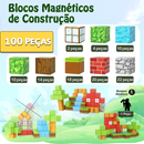 Blocos Magnéticos para construção - Criatividade, foco e pensamento longe do vício digital