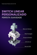 Teclado RGB ShadowKey - Conforto, velocidade com layout moderno e durabilidade