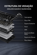 Teclado RGB ShadowKey - Conforto, velocidade com layout moderno e durabilidade