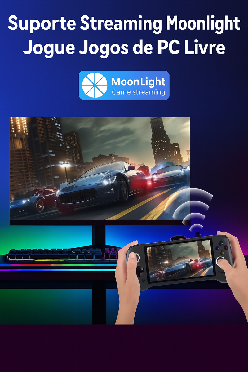 Console portátil RG556 Topgamer - Processador T820 - 8GB RAM - 384 GB de jogos