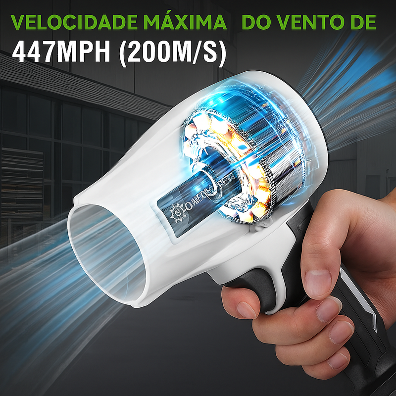Soprador Furacão Turbo Portátil Onevam 2000W - Multitarefa potente com bateria de lithium inclusa