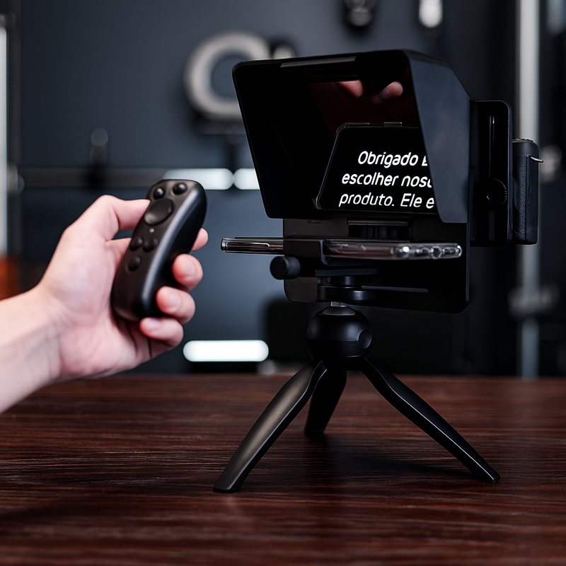 Teleprompter Pro Studio T1 Mini - Visor nítido HD, versatilidade e confiança para qualquer roteiro