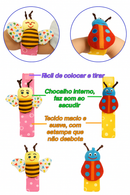 Kit Meia e Pulseiras Encanto dos Sentidos - Segurança, estímulo e entretenimento para seu bebê.