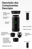 Máquina portátil de café Ballbottle - Compacta, leve e inteligente pra qualquer hora.