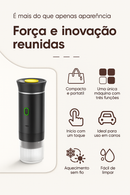 Máquina portátil de café Ballbottle - Compacta, leve e inteligente pra qualquer hora.