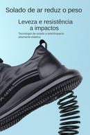 Tênis confort Carefeet em couro legítimo - Design moderno, maciez, conforto e segurança.