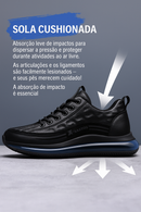Tênis confort Carefeet em couro legítimo - Design moderno, maciez, conforto e segurança.