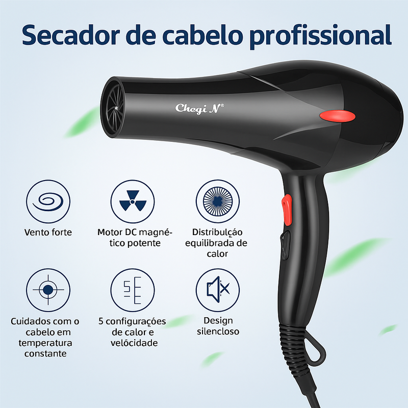 Secador CkeyiN - Potência e eficiência com tecnologia de ponta ao seu alcance.
