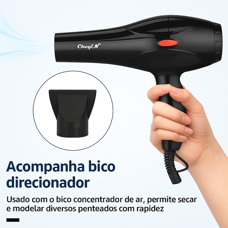 Secador CkeyiN - Potência e eficiência com tecnologia de ponta ao seu alcance.