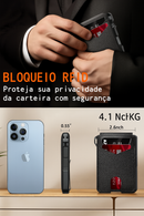 Carteira Slim ShieldCard - Estilo e proteção com praticidade e tecnologia anticlone