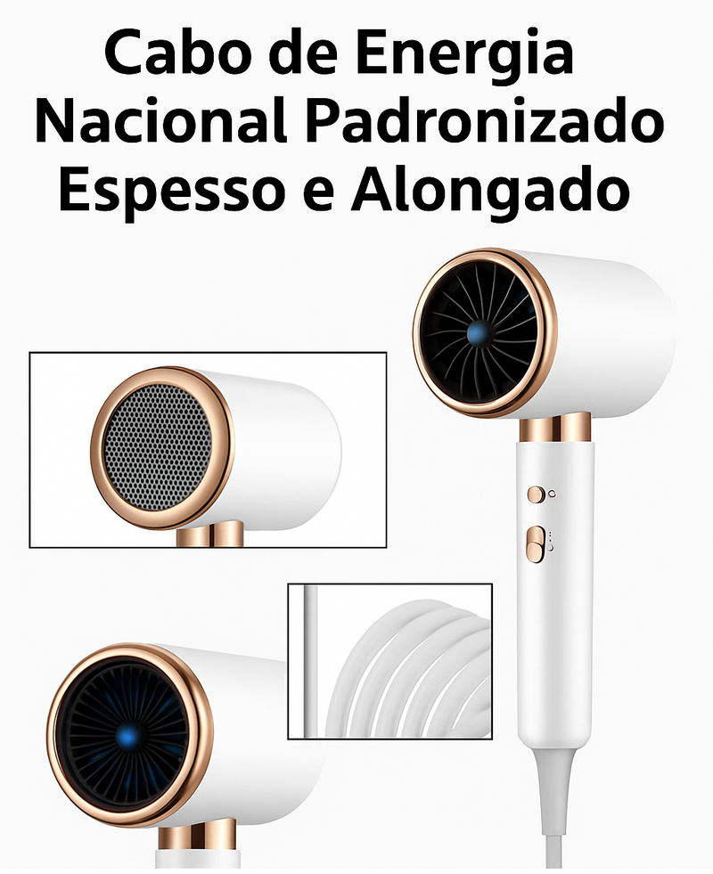 Secador Pro Lisséa - Seu cabelo seco mais rápido com mais brilho e maciez.