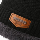 Kit de inverno 3 em 1 - Gorro com forro térmico, cachecol versátil, luvas de toque inteligente