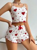 Conjunto / Pijama Feminino SweetDreams - Leveza e frescor de visual romântico.