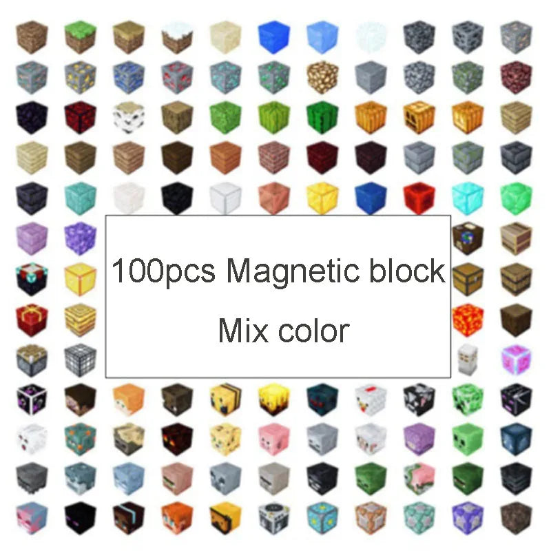 Blocos Magnéticos para construção - Estimula a criatividade, raciocínio lógico e coordenação motora