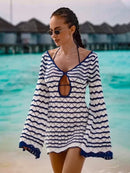 Vestido saída de praia Almare - Leve e arejada com design moderno de mangas longas.