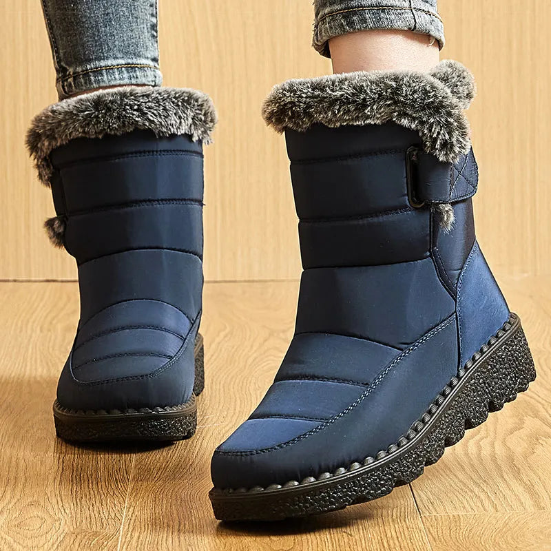 Bota de inverno feminina SnowHug - Design moderno, conforto térmico, impermeável e antiderrapante