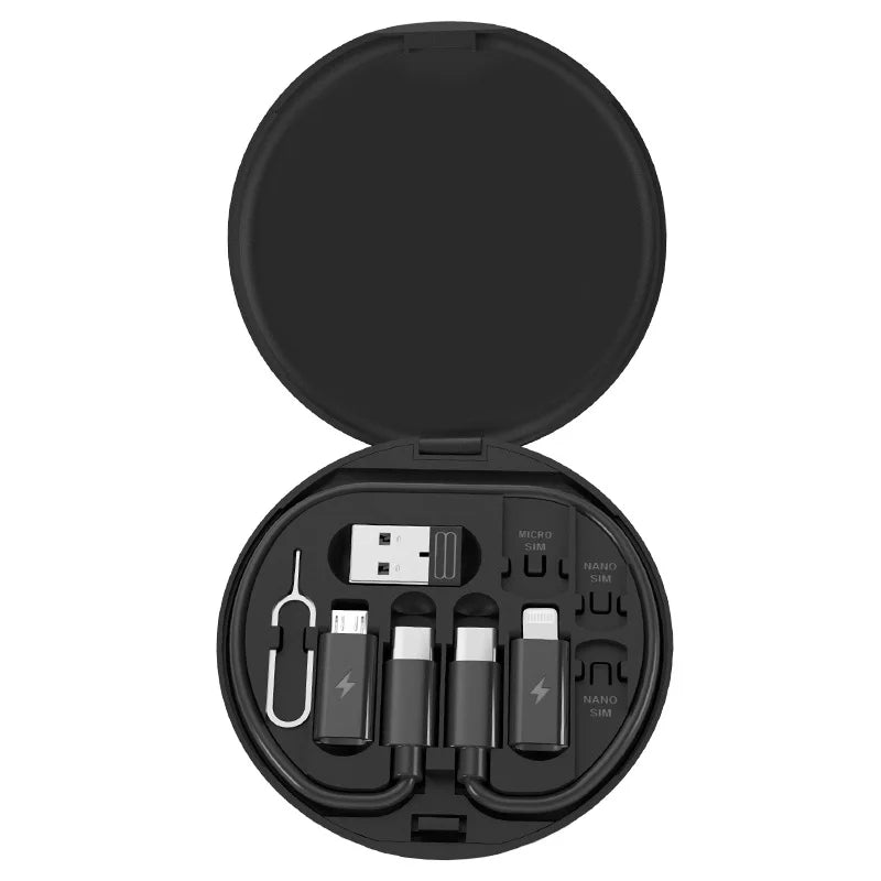 Kit Cabo Adapt Pro Multi USB Tipo C para Carregamento - Dobrável, compacto e super resistente.