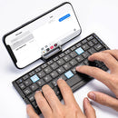Mini teclado portátil dobrável Bluetooth Foldboard - Digitação rápida e confortável na palma da mão