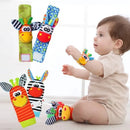 Kit Meia e Pulseiras Encanto dos Sentidos - Segurança, estímulo e entretenimento para seu bebê.