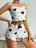 Conjunto / Pijama Feminino SweetDreams - Leveza e frescor de visual romântico.