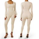 Macacão Body SlimFit Elegance - Modelagem leve e decote regulável que valoriza suas curvas